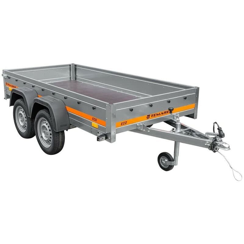 Remorque bâchée double essieu TEMA 263X125 cm ECO2612/2 Gris - illustration 3